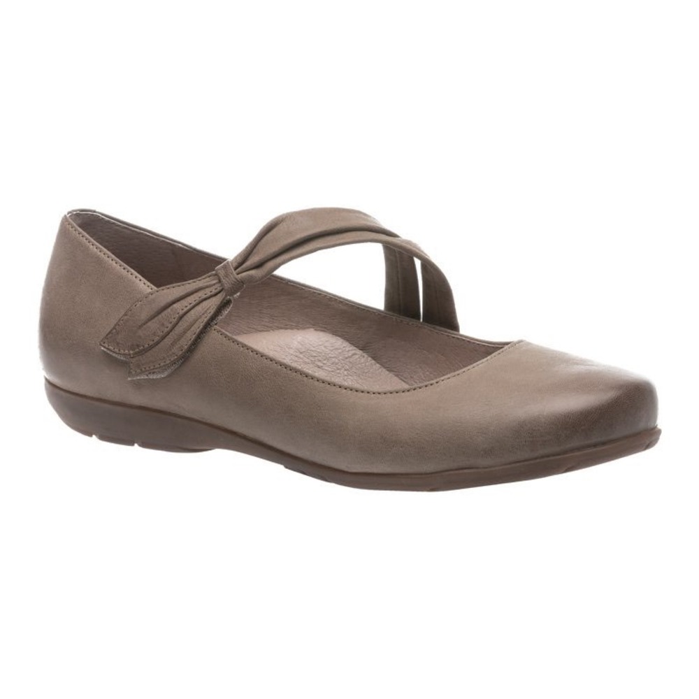 ABEO‎ Talia Mary Jane Flats Women 9 Taupe Leather Comfort Minimalist Neutral